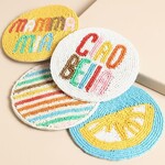 Lisa Angel Set of 4 Ciao Bella Beaded Coaster