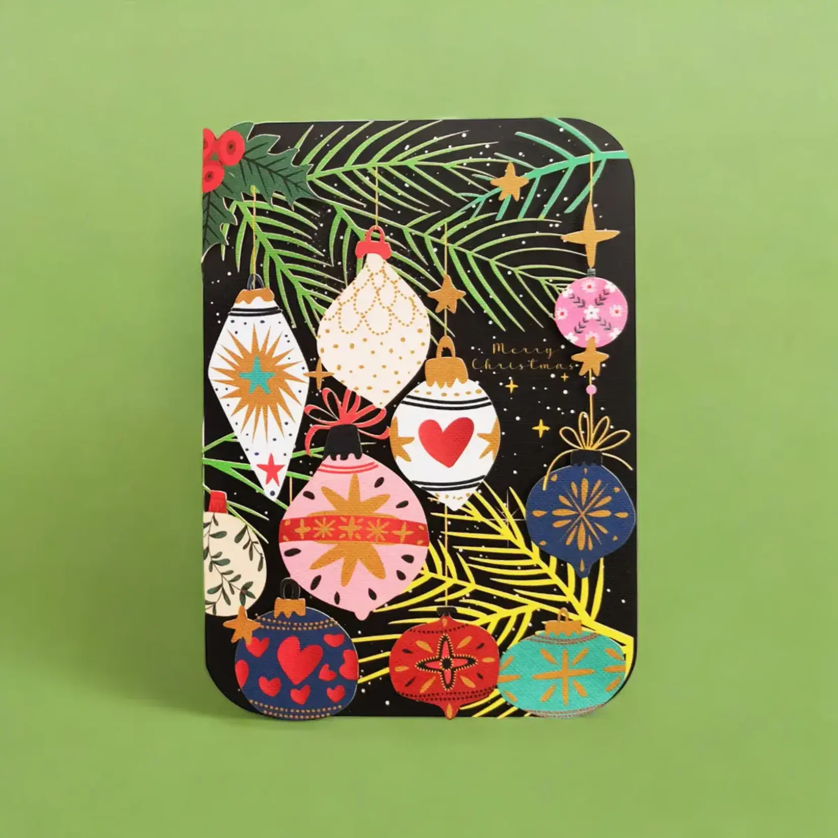 AllJoy Design Merry Christmas Ornaments Baubles Cards