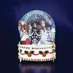 AllJoy Design Santa Sleigh White Snow Globe Pop Up Christmas Card