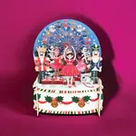 AllJoy Design Nutcracker White Snow Globe Christmas Card