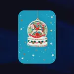 AllJoy Design Christmas Rocking Horse Decoration Card