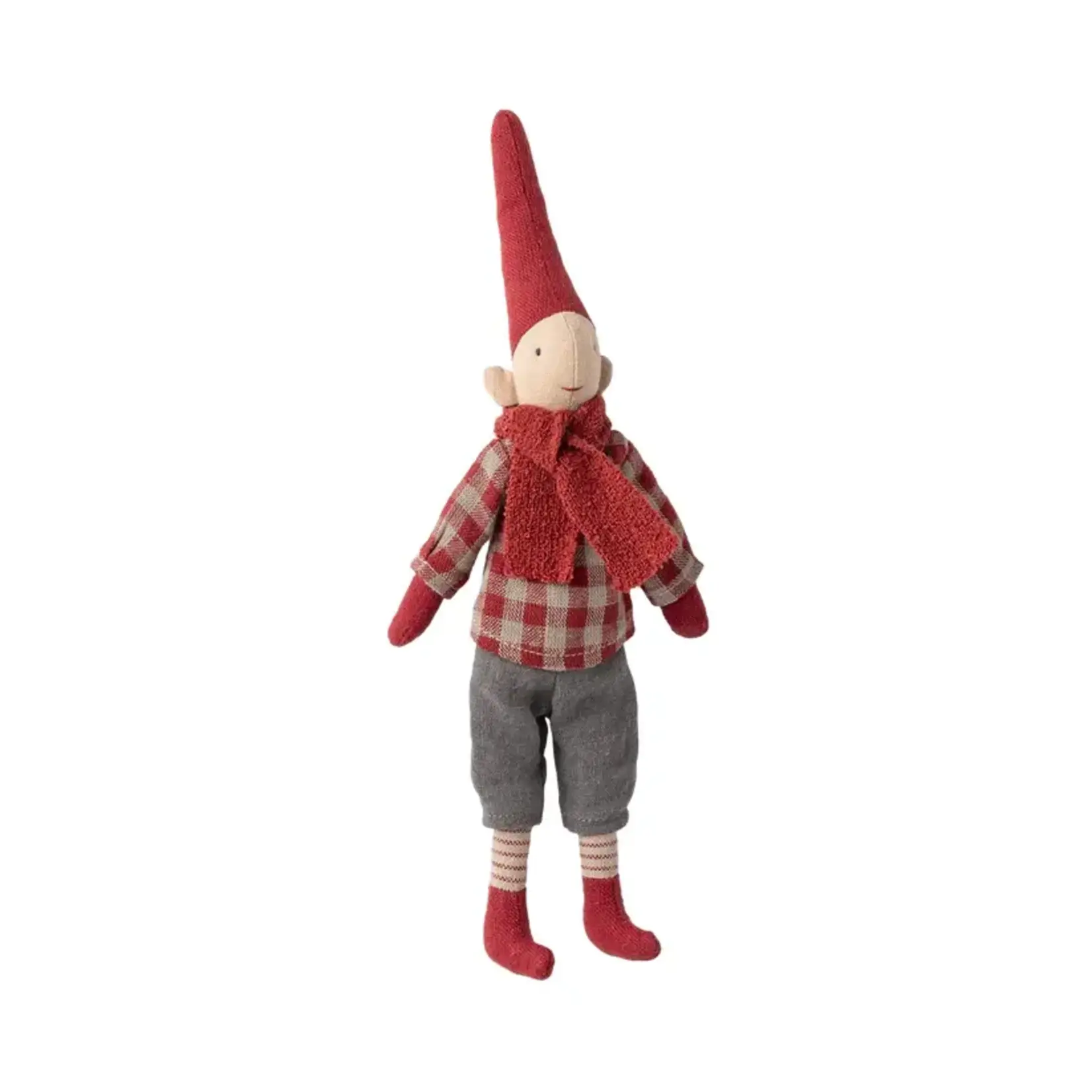 Maileg Maileg Pixy Size 1 - Boy - Red checkered shirt