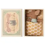 Maileg NEW Maileg Sleepy wakey baby mouse in matchbox - Blue