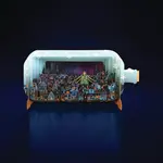 AllJoy Design Christmas Night Message in a Bottle 3D Card