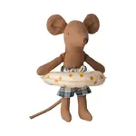 Maileg Maileg Beach mouse with float Little brother - Yellow dots