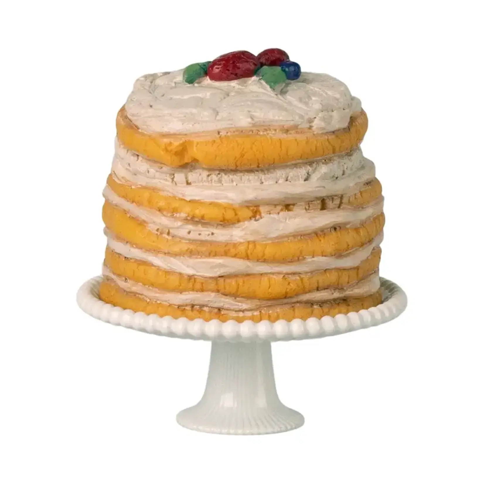 Maileg Maileg Party cake and cake stand Mouse - Off white