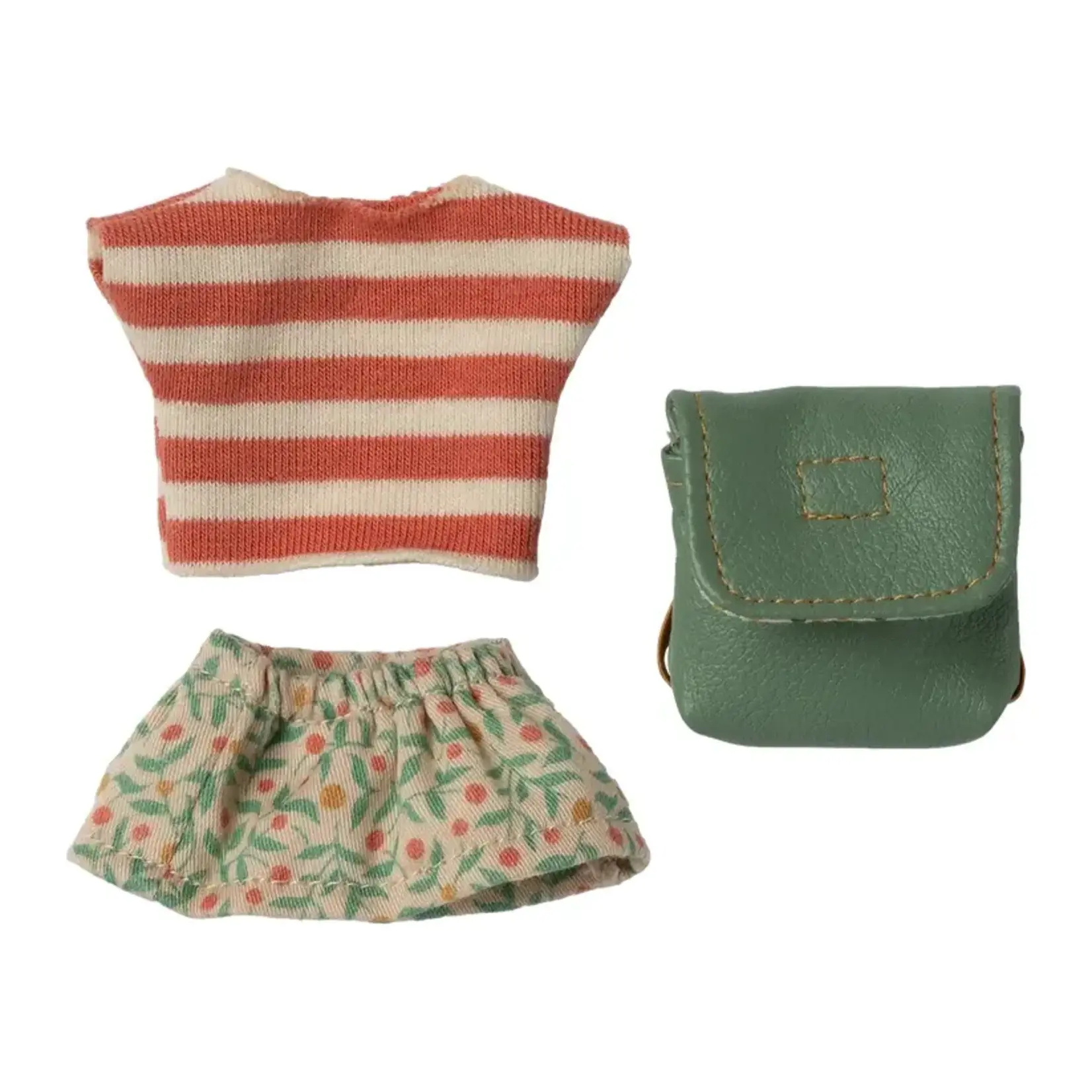 Maileg Maileg CLOTHES and bag Big sister mouse - Green