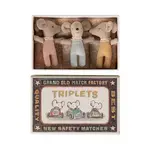Maileg Maileg Triplets Baby mice in matchbox - Checker NEW