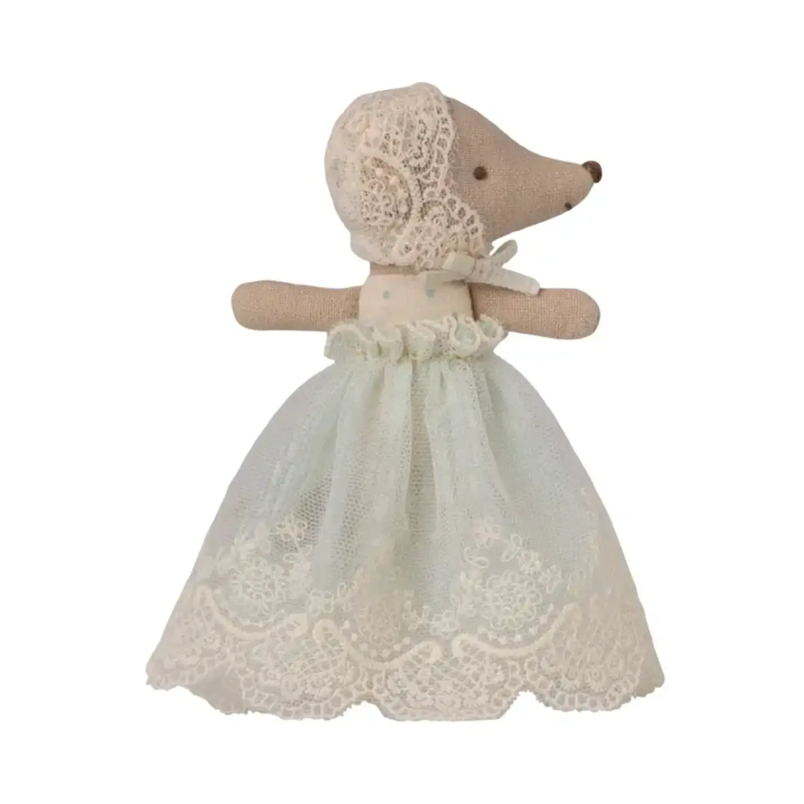 Maileg Maileg Baby mouse in Christening gown - Mint
