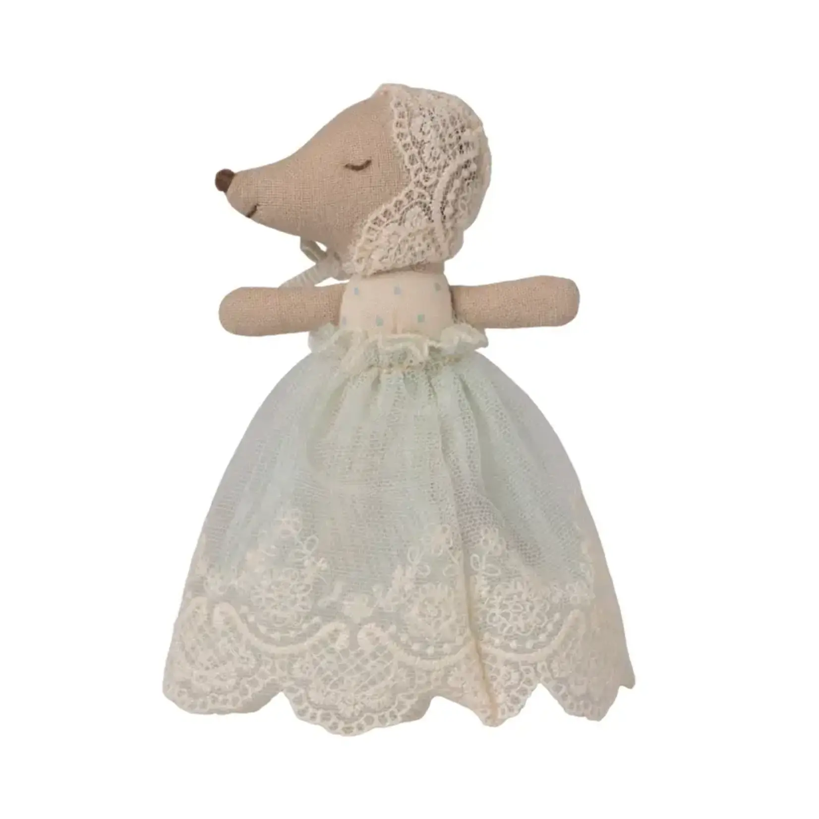 Maileg Maileg Baby mouse in Christening gown - Mint