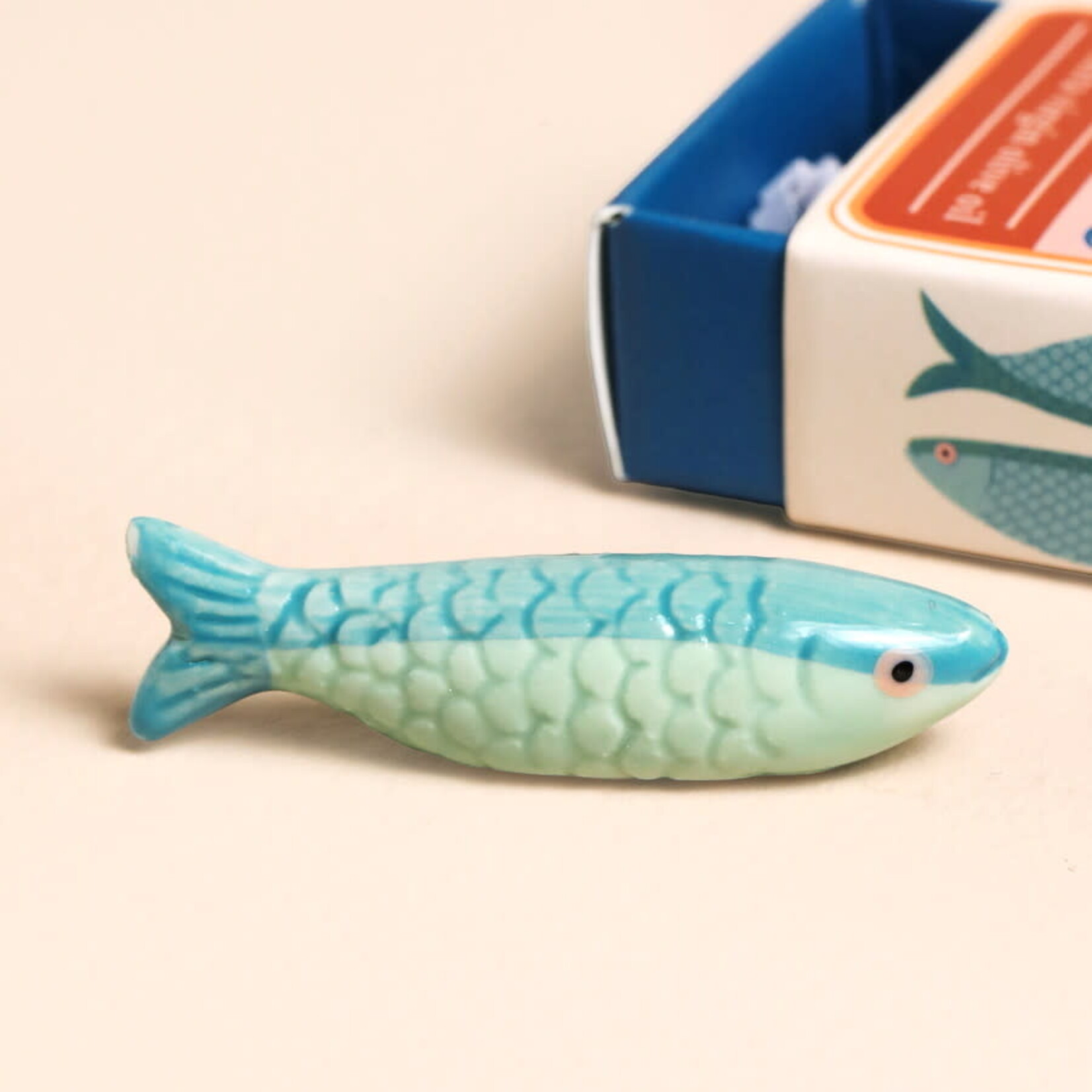 Lisa Angel Tiny Matchbox Ceramic Sardine Token