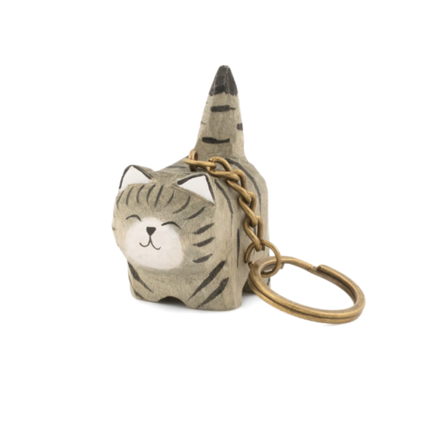 Sass and Belle Standing Cat Wooden Keyring