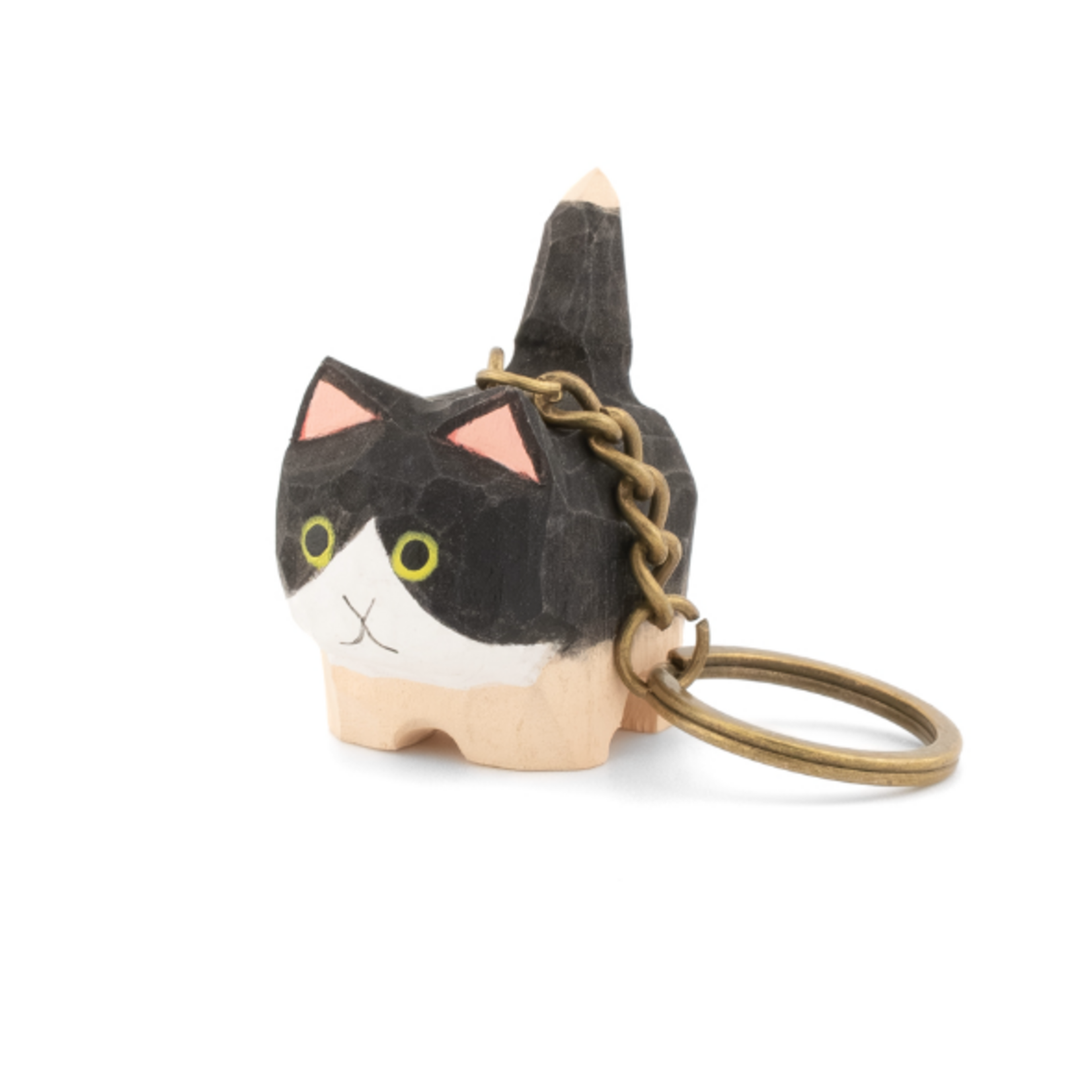 Sass and Belle Standing Cat Wooden Keyring