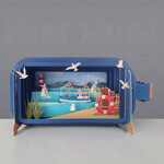 AllJoy Design Fishing Boat Pier 3D Bottle Card