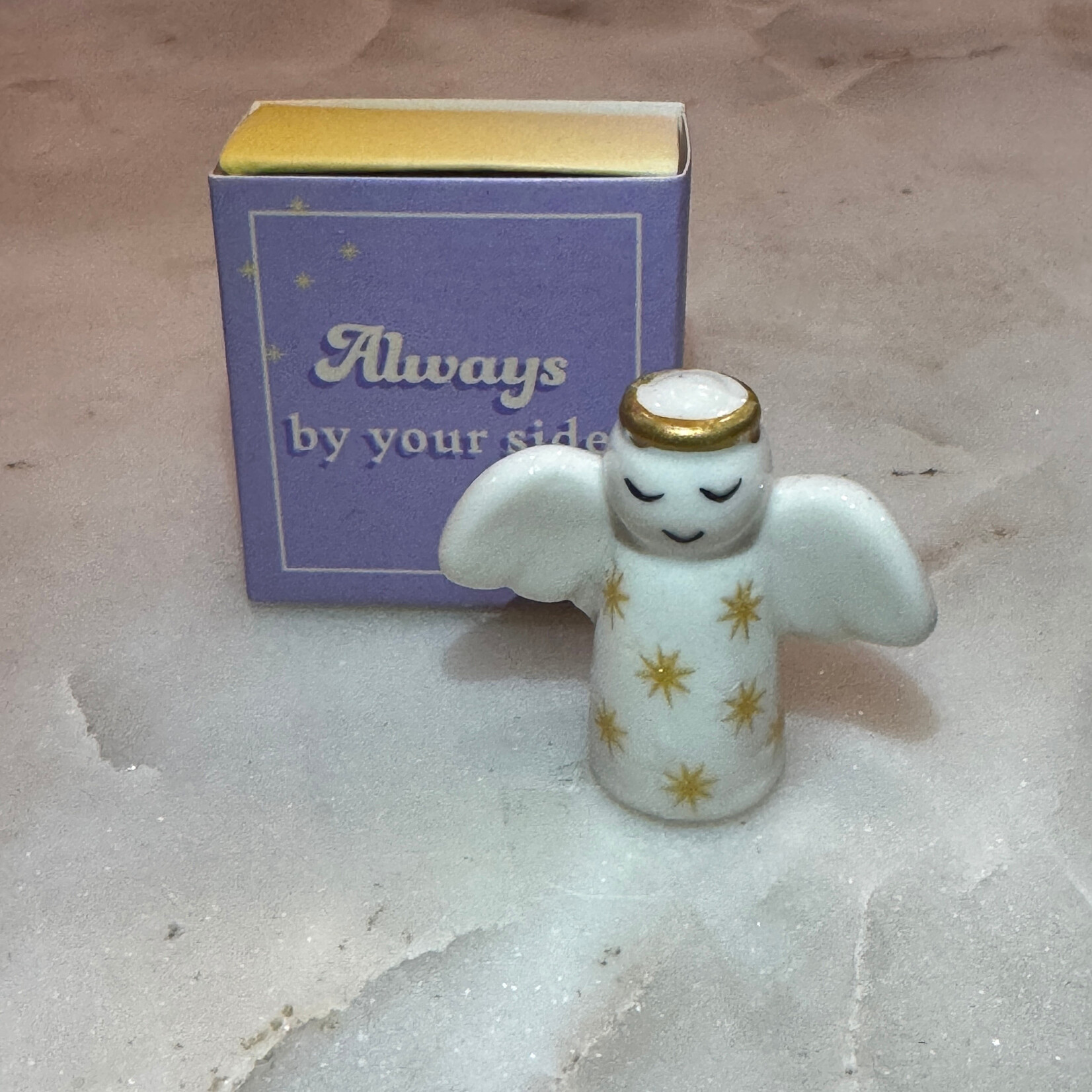 Lisa Angel Tiny Matchbox Ceramic Angel Token