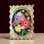 AllJoy Design Gold Stamp Floral Mothers Day Laser Cut Card