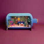 AllJoy Design Dogs 3D Blue Ombre Bottle Pop Up Card