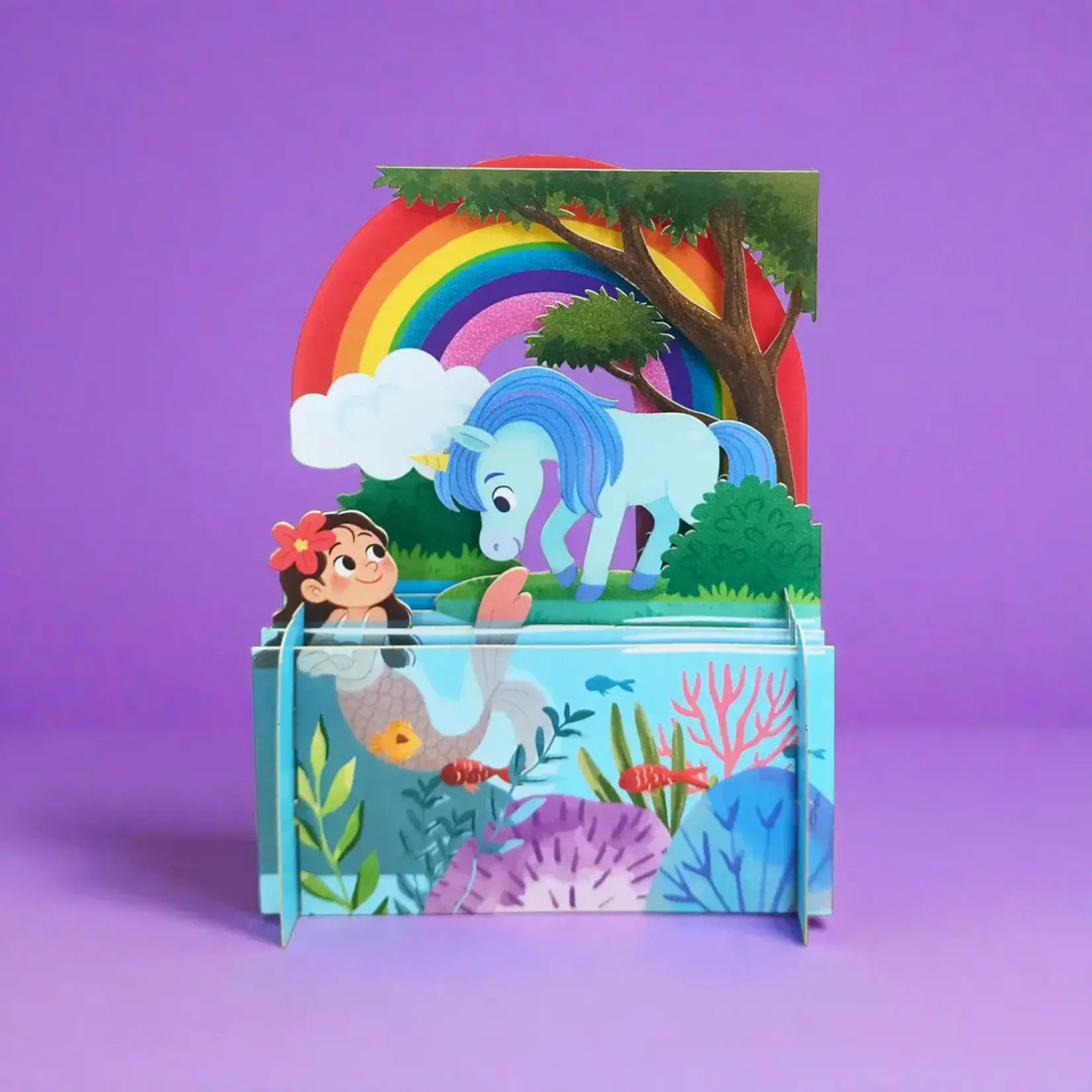 AllJoy Design Mermaid and Unicorn Kids Pop Up Card