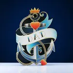 AllJoy Design Anchor Dad Tattoo Laser Cut Card