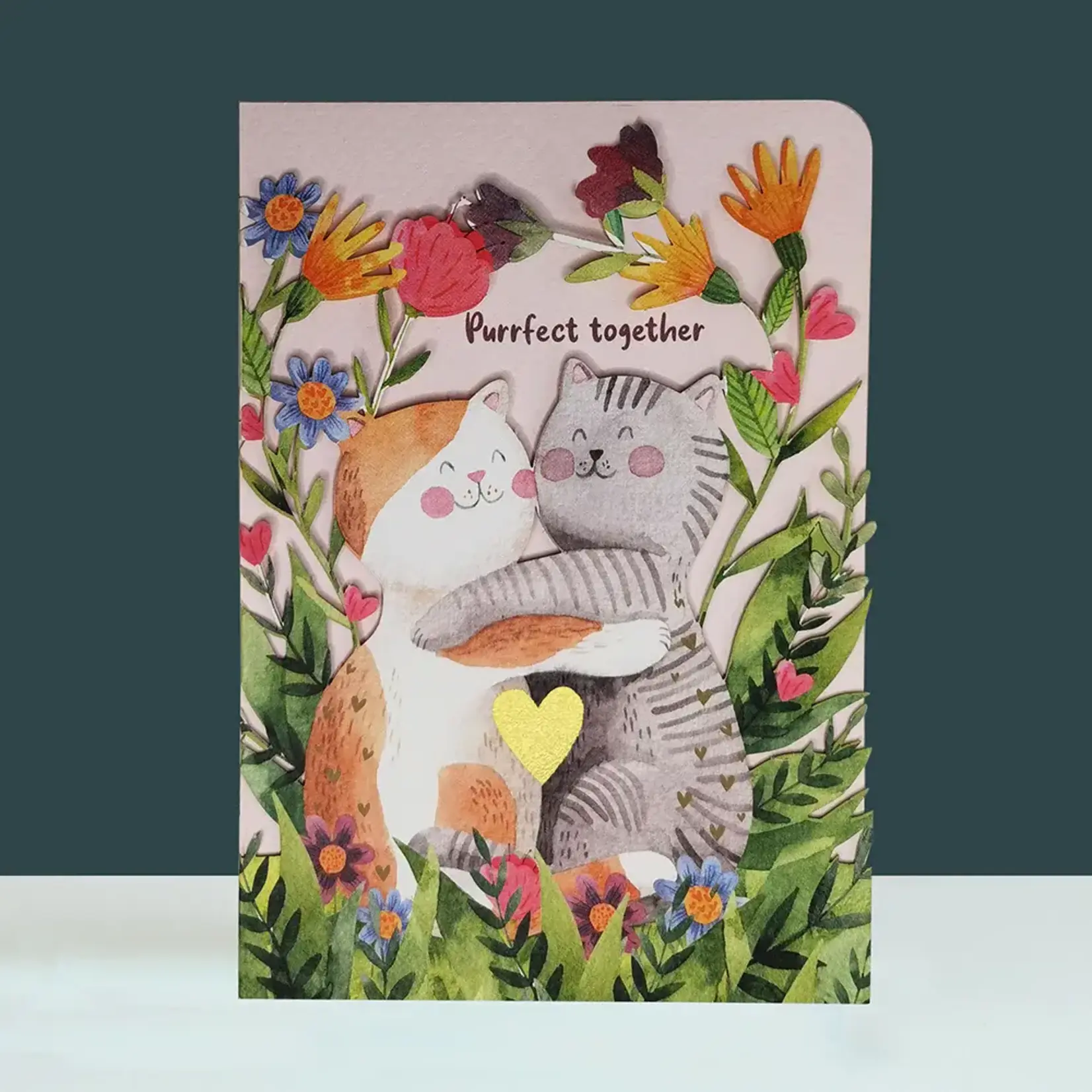 AllJoy Design Purrfect Together Laser Cut Card