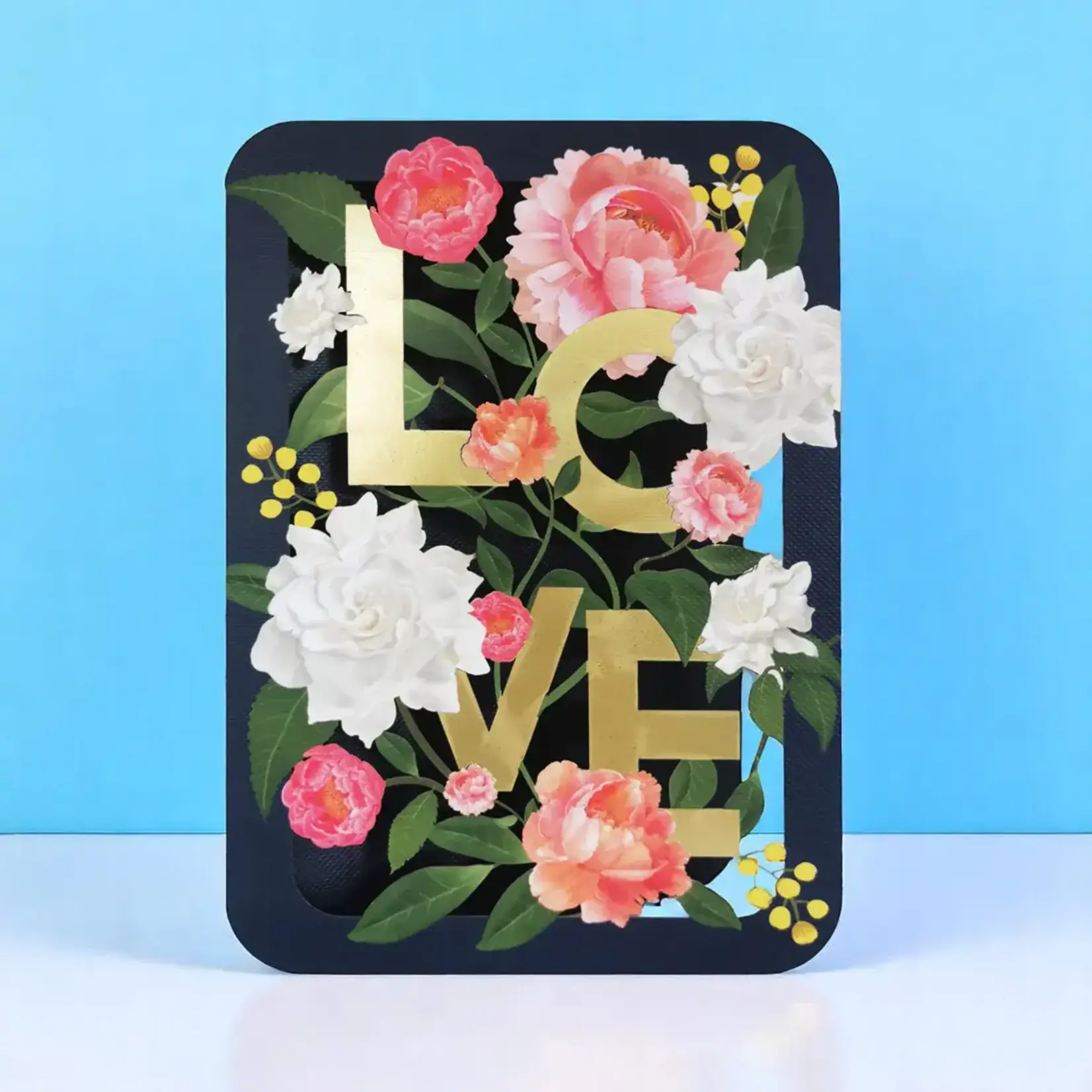 AllJoy Design Love Floral Laser Cut Card