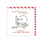 Ohh Deer Busy Schedule Cat Square Greeting Card