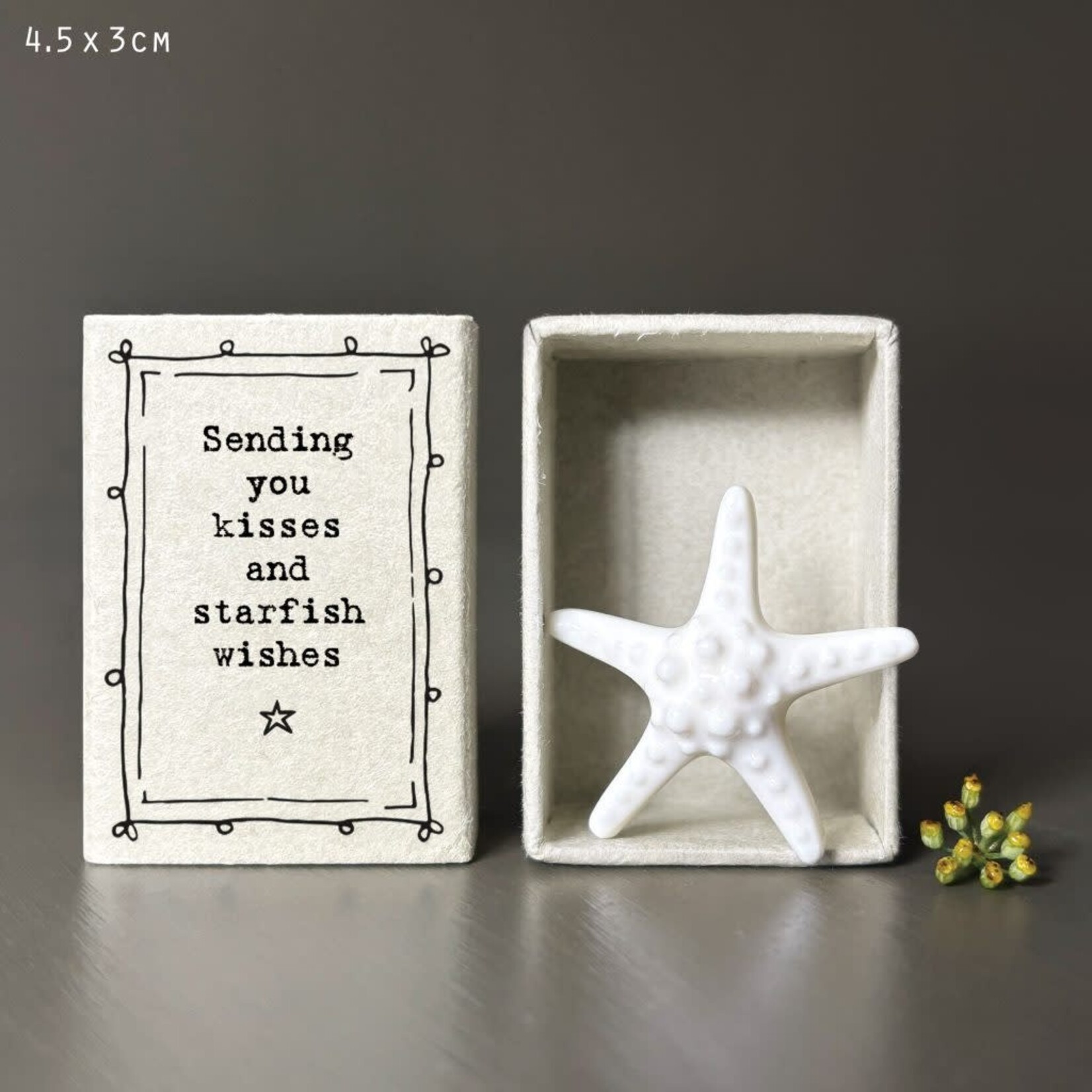 East of India Porcelain Starfish in Matchbox
