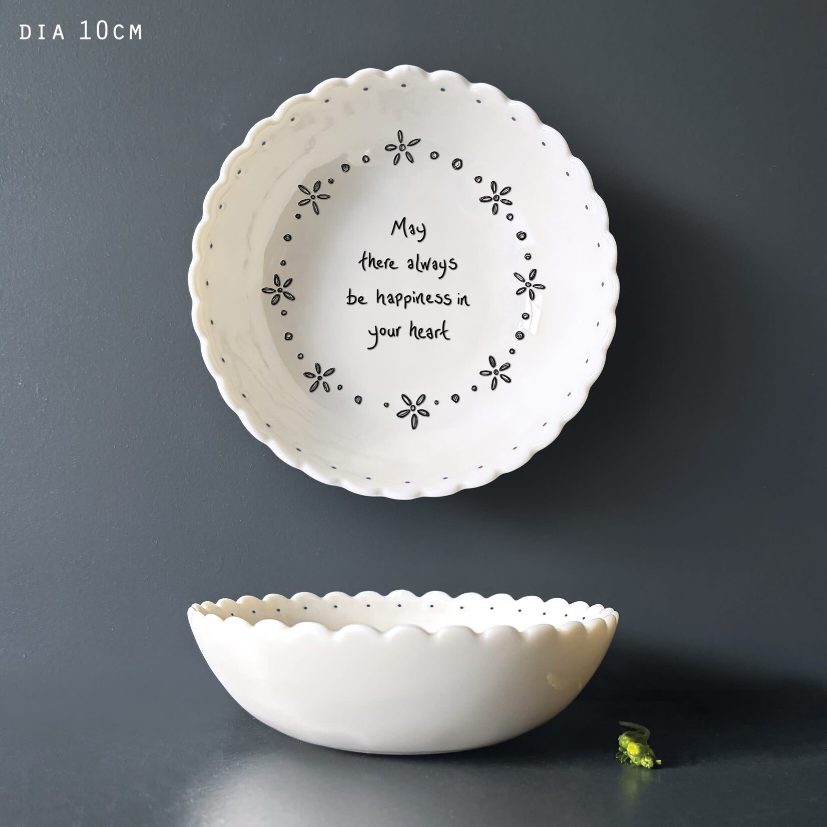 East of India Scallop bowl Always happiness in your heart