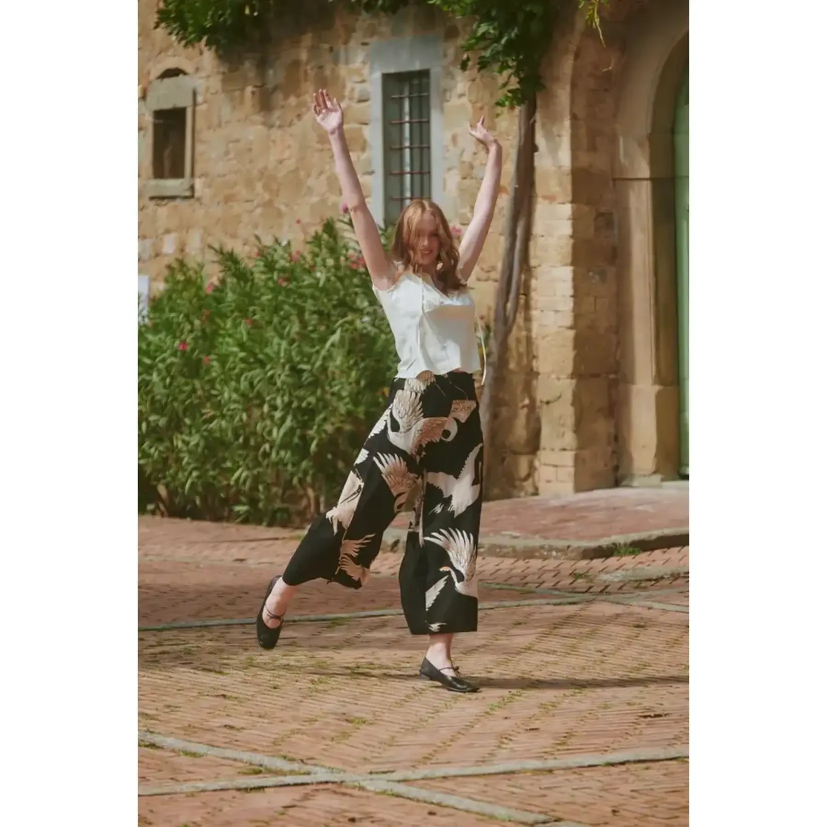 ONE HUNDRED STARS Stork Black Palazzo Pants