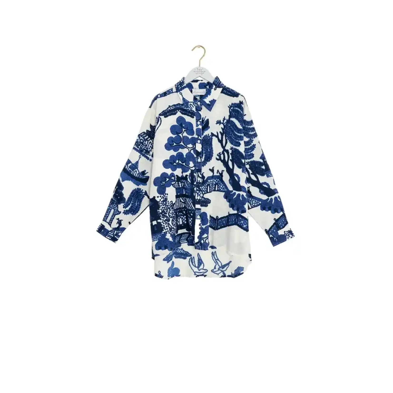 ONE HUNDRED STARS Giant Willow Blue Oversized Shirt