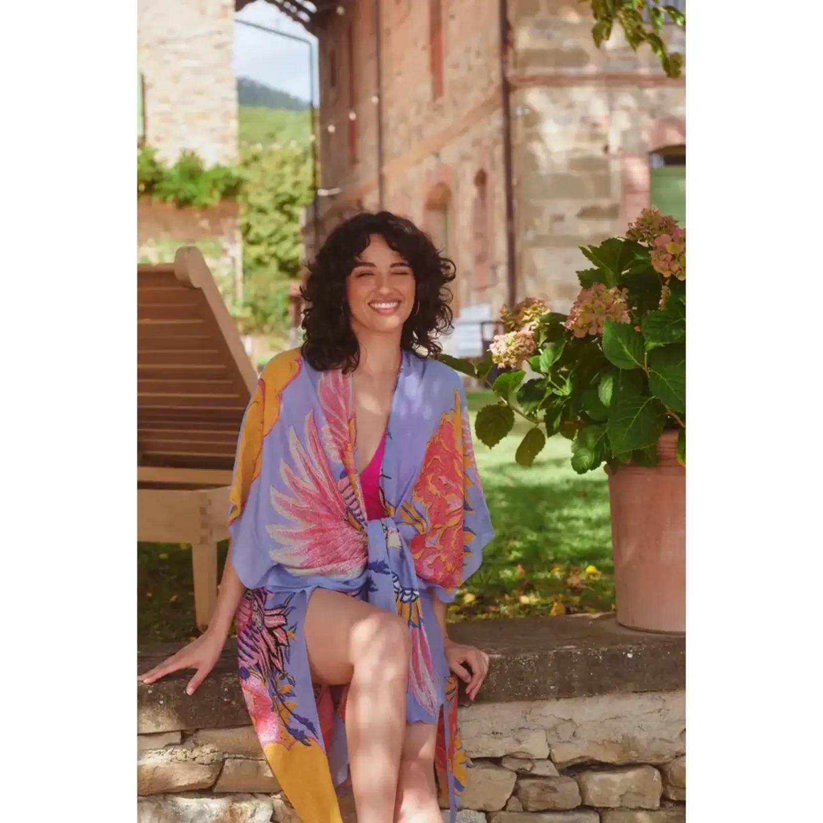 ONE HUNDRED STARS Crane Periwinkle Throwover