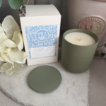 Heaven Scent Bon Vie ROSEMARY SAGE AND THYME Sage Ceramic Candle With Lid