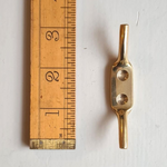 IRON RANGE Cleat Hook Double Solid Brass Polished 76mm