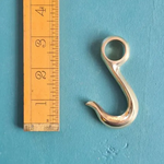 IRON RANGE Hanging Rail Swivel Hook (fits Wardrobe Rail) Solid BRASS 75mm