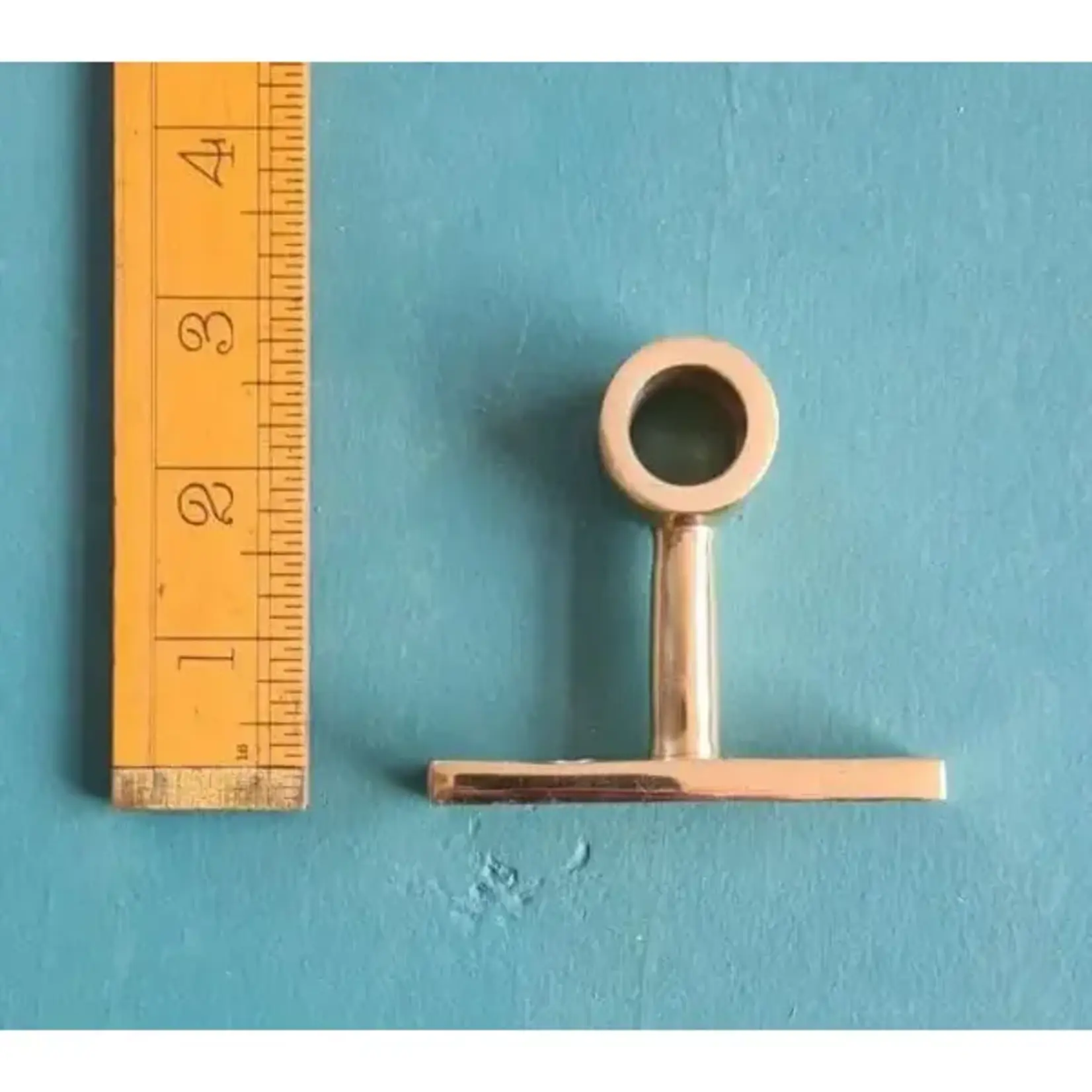 IRON RANGE Wardrobe Rail Centre Support Hanging Solid Brass 66mm x 16mm Diameter
