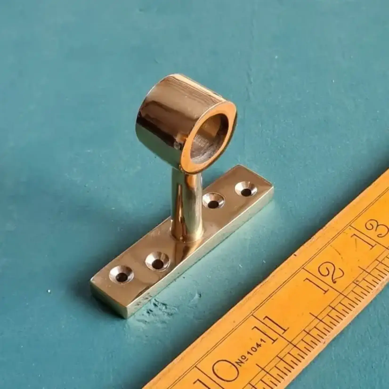 IRON RANGE Wardrobe Rail Centre Support Hanging Solid Brass 66mm x 16mm Diameter