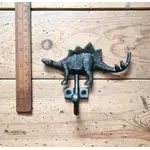 IRON RANGE Coat Hook Single Dinosaur STEGOSAURUS Cast Ant Iron 140 x 110mm High