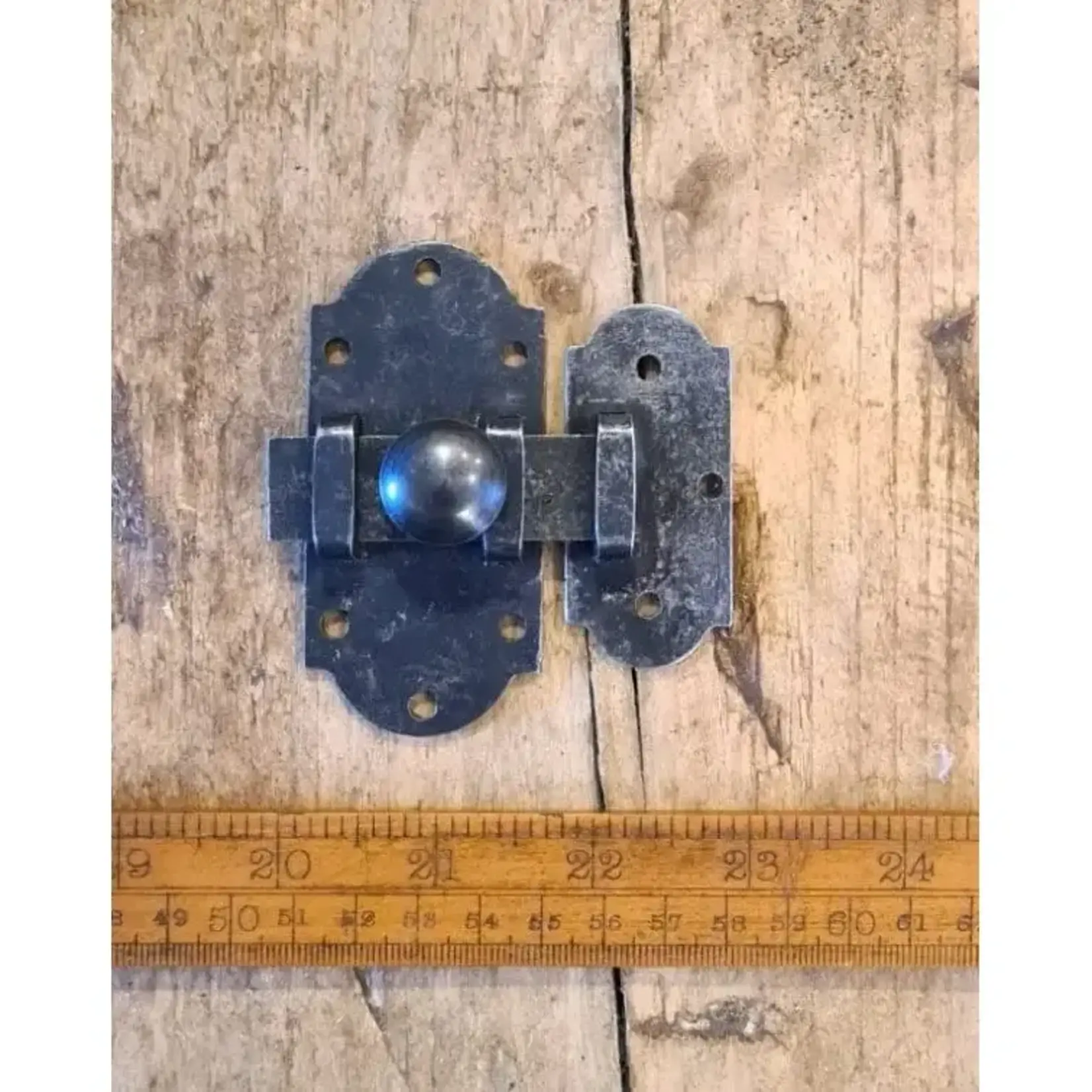 IRON RANGE Cupboard Slide Bolt Unsprung Steel Antique Iron 80mm x 70mm