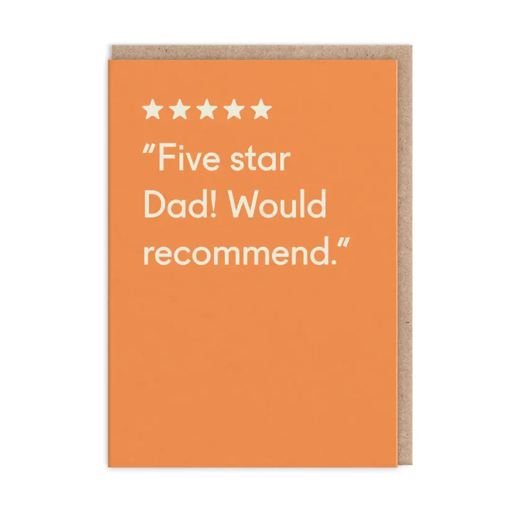 Ohh Deer Five Star Dad Greeting Card