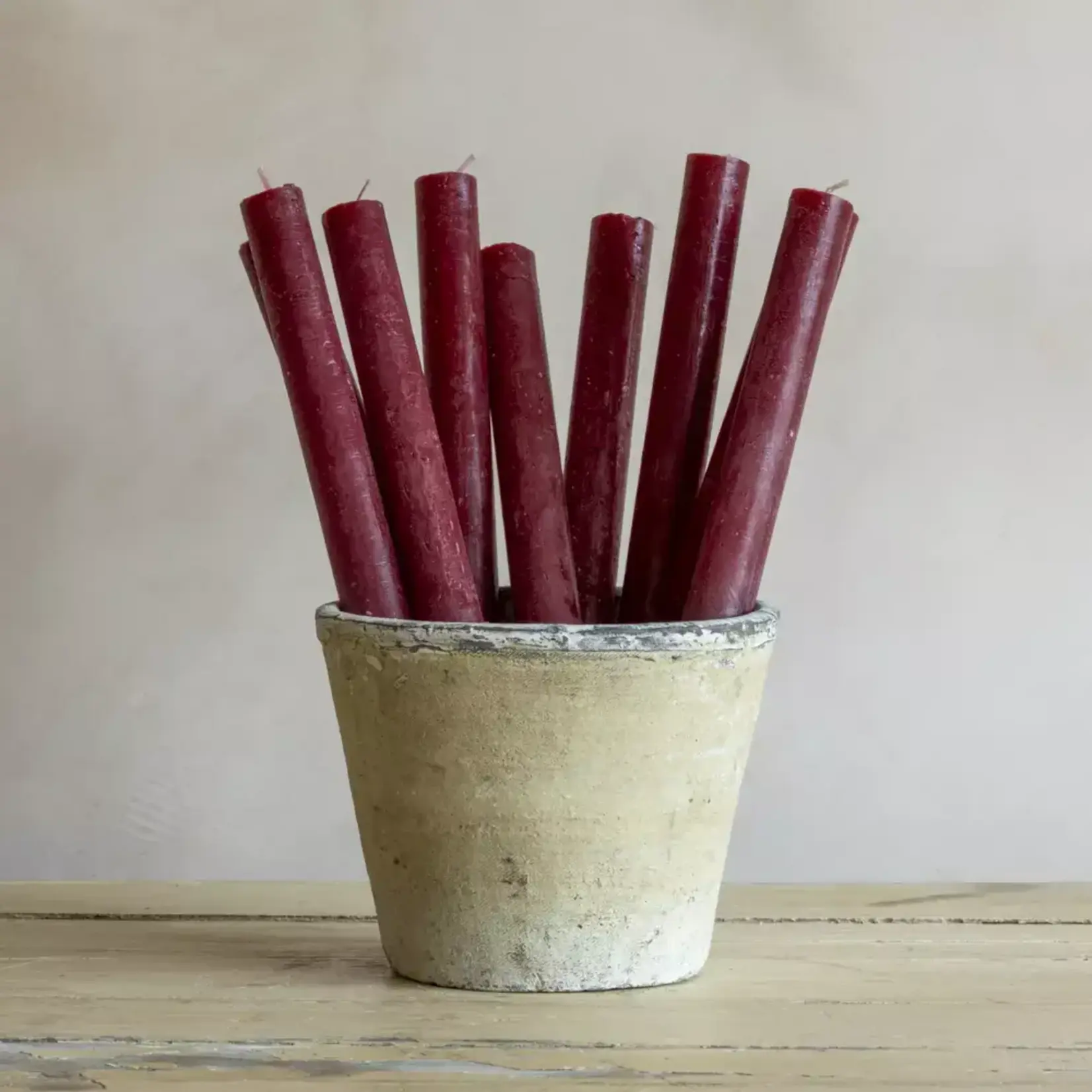 Grand Interiors 1 x Rustic Dinner Candle Plum