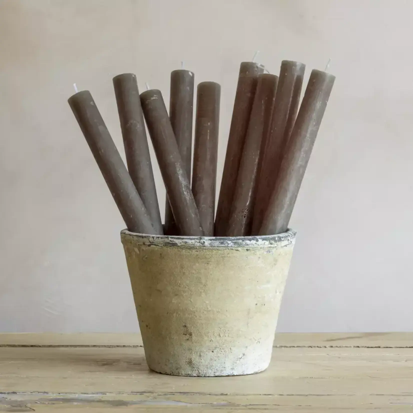 Grand Interiors 1 x Rustic Dinner Candle Latte