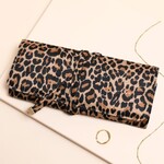 Lisa Angel Leopard Print Velvet Jewellery Roll