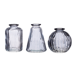 Sass and Belle Grey Glass Bud Vases - SET OF 3