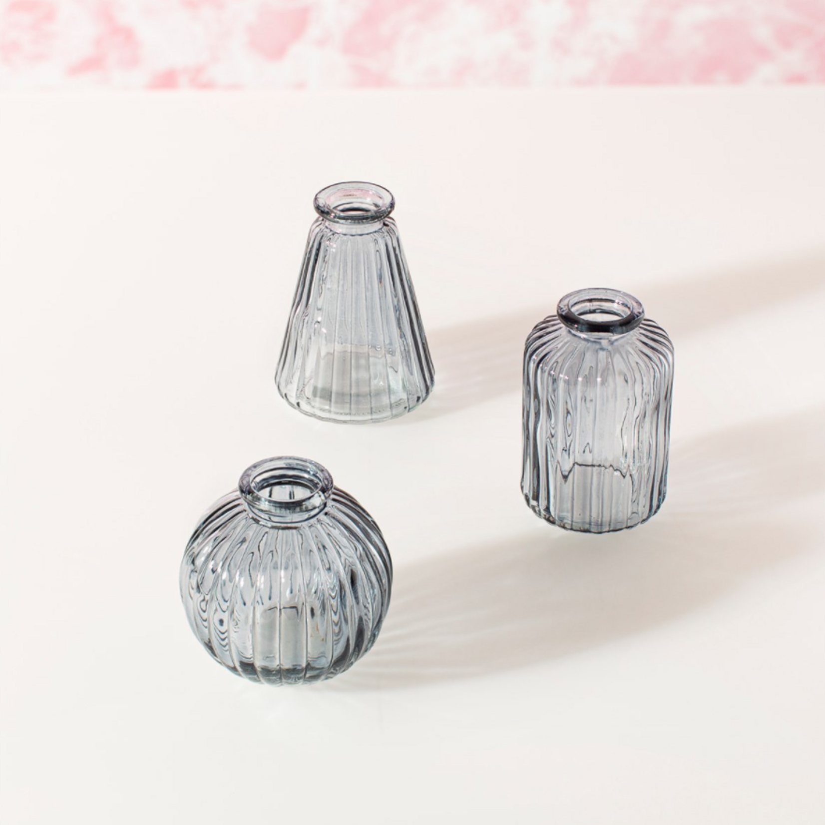 Sass and Belle Grey Glass Bud Vases - SET OF 3