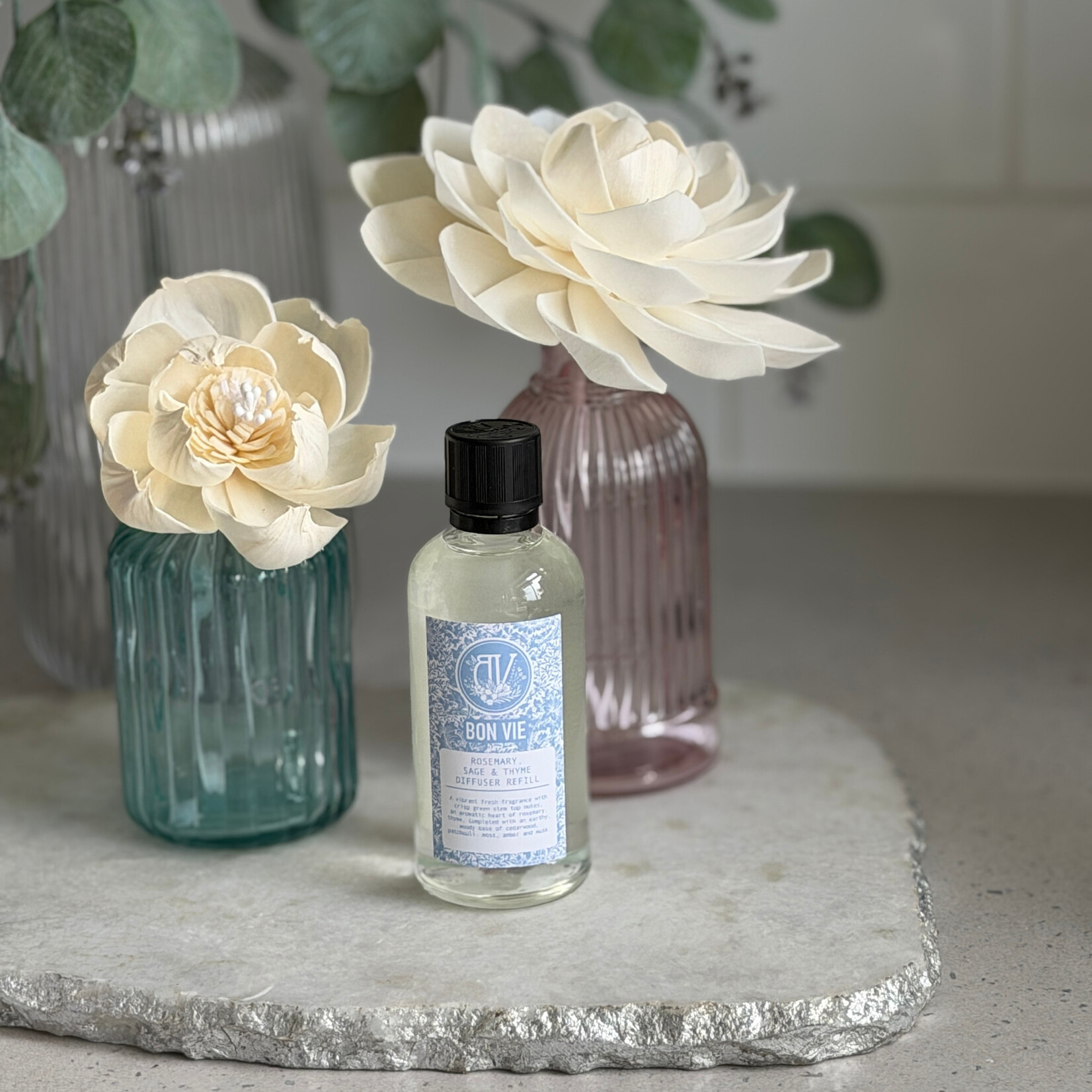 Heaven Scent ROSEMARY SAGE AND THYME Bon Vie 100ml Reed Diffuser Refill