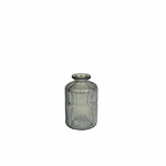 Heaven Scent Grey Ribbed Bud Glass Vase Bottle