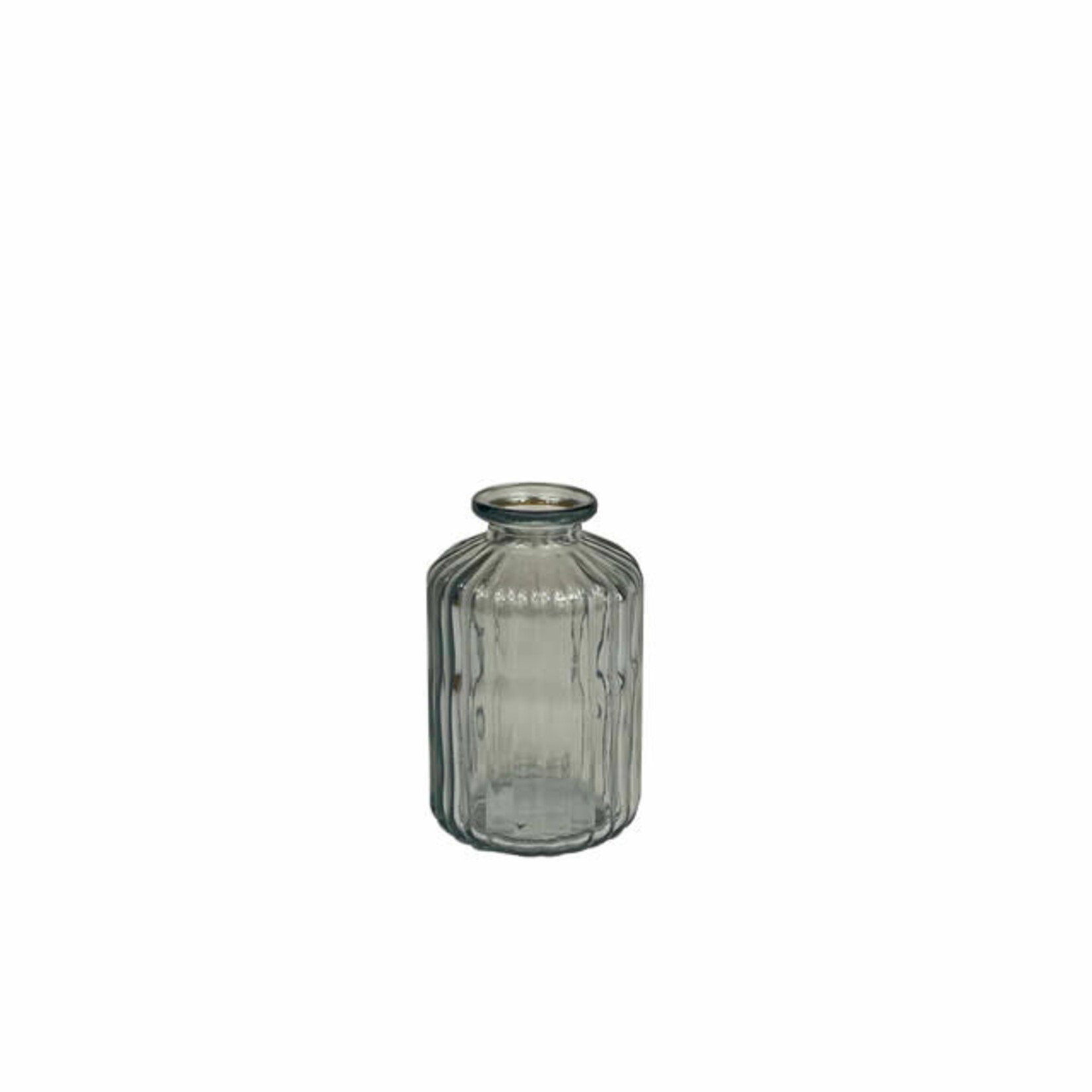 Heaven Scent Green House Glass Bottle - Grey Ribbed