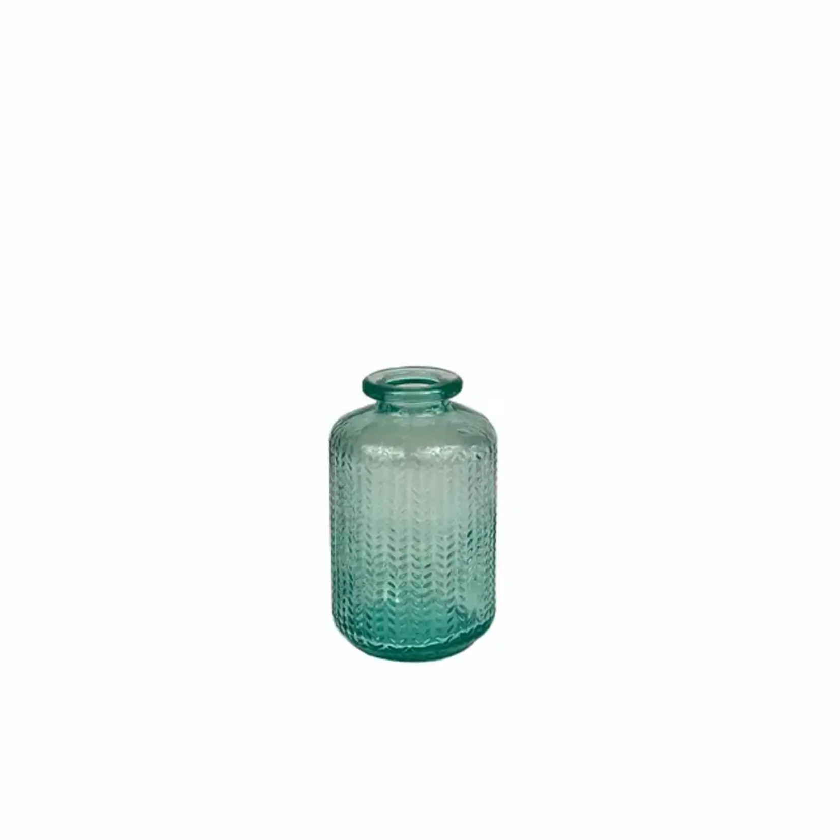 Heaven Scent Herb Garden Glass Bottle - Green/Blue Chevron