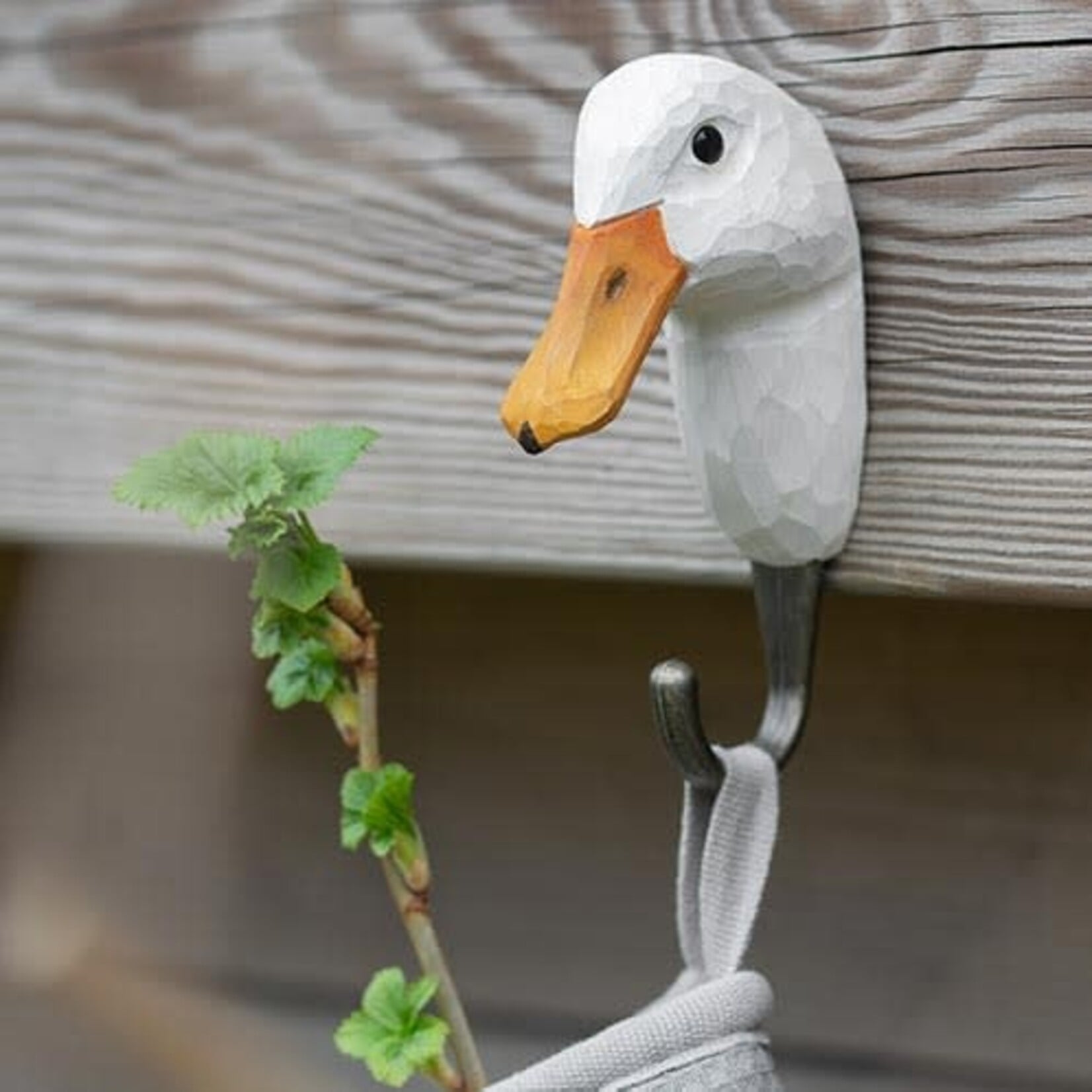 Wildlife Garden Wooden Hook Duck