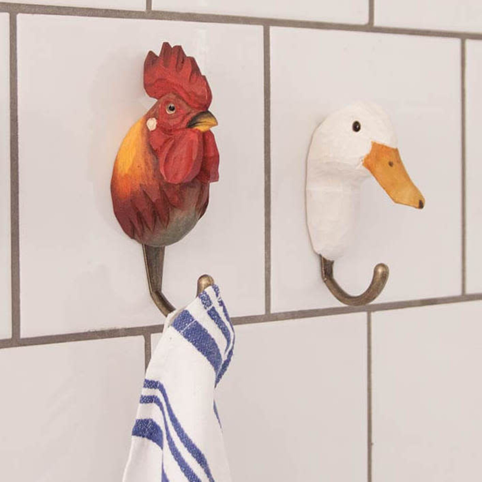 Wildlife Garden Wooden Hook Rooster